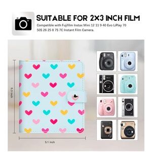 Brand New Colorful Heart Pattern Instant Film Photo Album